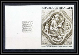 France N°1586 Tableau (Painting) Cathédrale D'Amiens église Church Sculpture Non Dentelé ** MNH (Imperf) - Sculpture