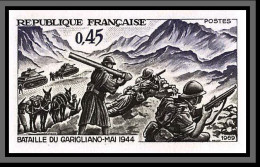 France N°1601 Victoire De Garigliano (guerre 1939/45 War) 1969 Non Dentelé ** MNH (Imperf) Cote 40 Euros - 1961-1970