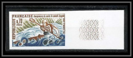 France N°1609 Canoe Kayak Bourg-St-Maurice 1969 Kayaking Non Dentelé ** MNH (Imperf) - 1961-1970