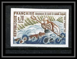 France N°1609 Canoe Kayak Bourg-St-Maurice 1969 Kayaking Cote 80 Non Dentelé ** MNH (Imperf) Discount - 1961-1970