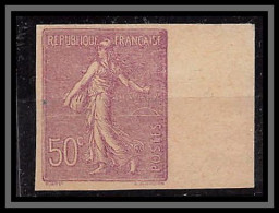 France N°161 50 C Type Semeuse Lignée (*) Mint No Gum TB Essai (trial Color Proof) Non Dentelé Imperf Violer BDF - Farbtests 1945-…