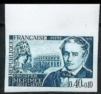 France N°1624 Prosper Mérimée écrivain Writer Non Dentelé ** MNH (Imperf) - 1961-1970