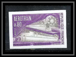 France N°1631 Aérotrain Train Cote 46 Non Dentelé ** MNH (Imperf) - Eisenbahnen