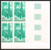 France N°1635 Espace (space) Fusée Diamant B Rocket 1970 Bloc De 4 Cote 280 Non Dentelé ** MNH (Imperf) - 1961-1970