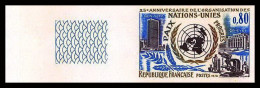 France N°1658 ONU (uno) Nations Unies United Nations Non Dentelé ** MNH (Imperf) Cote 50 Euros BDF - 1961-1970