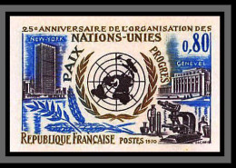 France N°1658 ONU (uno) Nations Unies United Nations Non Dentelé ** MNH (Imperf) Cote Yvert 50 Euros - 1961-1970