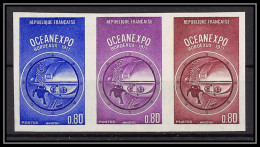 France N°1666 OceanExpo 71 Bordeaux 1971 Plongeur Bathyscaphe Bande 3 Essai (trial Proof) Non Dentelé Imperf ** - Color Proofs 1945-…