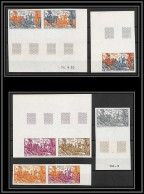 France N°1657 Histoire De France Bataille De Fontenois Lot De 8 Essai Proof Non Dentelé Imperf ** MNH - Color Proofs 1945-…