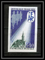 France N°1682 Familiale Rurale. Eglise (church) Non Dentelé ** MNH (Imperf) - Kirchen U. Kathedralen