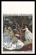 France N°1703 Tableau (Painting) Femmes Au Jardin Monet Cote 100 Non Dentelé ** MNH (Imperf) Bord De Feuille - 1971-1980
