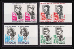 France N°1706 /1709 Personnages 1972 Cote 95 Non Dentelé ** MNH (Imperf) Bord De Feuille - 1971-1980