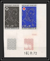 France N°1735 Croix Rouge (red Cross) Desgenettes Essais Proof Non Dentelé ** MNH Imperf Paire Coin Daté - Farbtests 1945-…