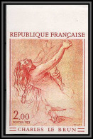 France N°1742 Tableau (Painting) Etude De Femme à Genoux Le Brun Non Dentelé ** MNH (Imperf) - 1971-1980