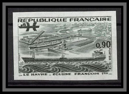 France N°1772 Le Havre écluse François 1er Bateaux Ship Tide Gate Essai Color Proof Non Dentelé Imperf ** MNH  - Farbtests 1945-…