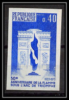 France N°1777 Flamme Sous L'Arc De Triomphe 1973 Essai Trial Proof Non Dentelé ** Imperf  - Farbtests 1945-…