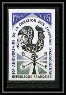 France N°1778 Chambres D'agriculture Coq 1973 Cock Non Dentelé ** MNH (Imperf) - Gallináceos & Faisanes