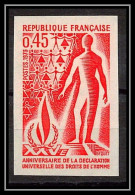 France N°1781 Déclaration Des Droits De L'Homme 1973 Essai Trial Proof Non Dentelé ** Imperf  - Essais De Couleur 1945-…