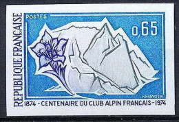 France N°1788 Club Alpin Français GENTIANE ET GLACIER Non Dentelé Imperf ** MNH - Color Proofs 1945-…