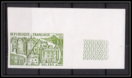 France N°1793 Salers Château (castle) Coin De Feuille Essai (trial Color Proof) Non Dentelé Imperf ** MNH - Farbtests 1945-…