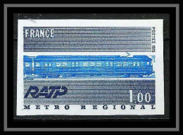 France N°1804 Réseau Express Régional Train Ratp Non Dentelé ** MNH (Imperf) - Eisenbahnen