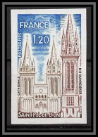 France N°1808 Saint Pol De Leon Finistère Bretagne Eglise Church Non Dentelé Imperf ** - 1971-1980