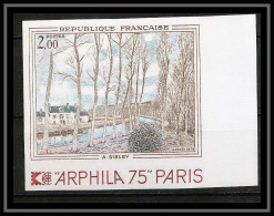 France N°1812 Tableau (Painting) Arphila 75 Canal Du Loing Sisley Non Dentelé ** MNH (Imperf) - 1971-1980