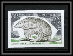 France N°1819 Tatou Géant De La Guyane Armadillo Non Dentelé ** MNH (Imperf) - Andere & Zonder Classificatie