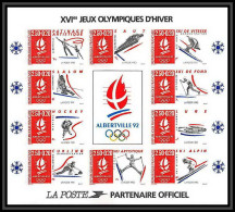 France BF Bloc N°14 Jeux Olympiques (olympic Games) ALBERTVILLE 1992 Non Dentelé ** MNH Imperf Cote 500 - 1991-2000