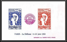 France BF Bloc N°8 2216/2217 Philexfrance 1982 Marianne De Cocteau Essai Proof Non Dentelé Imperf ** MNH Cote 300 Eu - Color Proofs 1945-…