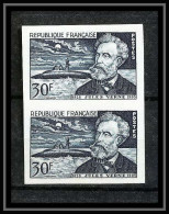 France N°1026 Jules Verne Sous Marin Nautilus Paire Non Dentelé ** MNH (Imperf) - 1951-1960