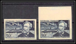 France N°1026 Jules Verne Sous Marin Nautilus Essai (trial Color Proof) + Non Dentelé Imperf ** MNH - Essais De Couleur 1945-…