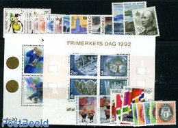 Norway 1992 Yearset 1992 (22v+2s/s), Mint NH, Various - Yearsets (by Country) - Ungebraucht