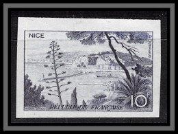 France N°1038 Le Port De Nice Essai Proof Non Dentelé Imperf Sans Gomme No Gum (*) - Color Proofs 1945-…