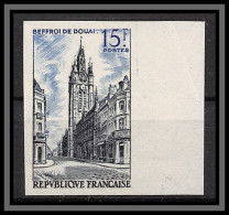 France N°1051 Beffroi De Douai Non Dentelé ** MNH Imperf Bord De Feuille - 1951-1960