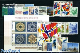 Norway 1994 Yearset 1994 (25v+s/s), Mint NH, Various - Yearsets (by Country) - Ungebraucht