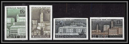 France N°1152/1155 Villes Reconstruites Le Havre Sète Maubeuge Essai Proof Non Dentelé Imperf Sans Gomme No Gum (*) - Essais De Couleur 1945-…
