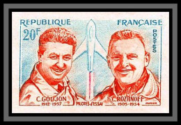 France N°1213 Pilotes Goujon Rozanoff Aviation Poste Aérienne Pa Non Dentelé ** MNH (Imperf) Cote Maury 70 Euros - 1927-1959 Postfris