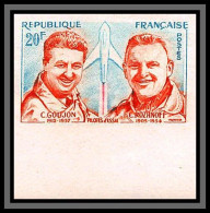 France N°1213 Pilotes Goujon Rozanoff Aviation Poste Aérienne Pa Non Dentelé ** MNH Imperf Cote Maury 70 BDF - 1951-1960