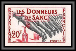 France N°1220 Donneurs De Sang Blood Donors Non Dentelé ** MNH (Imperf) Cote Maury 55 Euros - 1951-1960