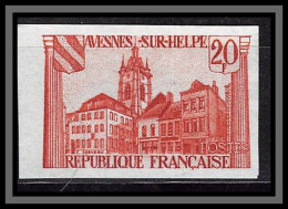 France N°1221 Traité Des Pyrénées Avesnes-s-Helpe Essai Proof Non Dentelé Imperf Sans Gomme No Gum (*) 1959 - Pruebas De Colores 1945-…