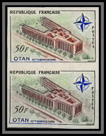 France N°1228 OTAN Grand Palais Port Dauphine Paris Paire Non Dentelé ** MNH (Imperf) Cote Maury 220 Euros DISCOUNT - 1961-1970