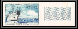 France N°1245 Journée Du Timbre Bateau Ship 1960 Cablier Ampère Non Dentelé ** MNH (Imperf) Bord De Feuille - 1961-1970