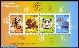 New Zealand 2010 Year Of The Tiger S/s, Mint NH, Nature - Various - Cat Family - New Year - Unused Stamps