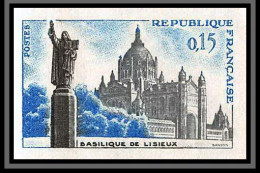 France N°1268 Basilique De Lisieux (eglise Church) Non Dentelé ** MNH (Imperf)  - 1961-1970