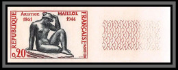 France N°1281 La Pensée De Maillol Sculpture Hotel De Ville De Perpignan Non Dentelé ** MNH (Imperf) Cote Maury 35 Euros - 1961-1970