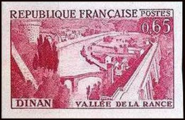 France N°1315 Dinan Cotes-d'Armor La Rance Bretagne Essai Trial Color Proof Non Dentelé Imperf ** MNH - Farbtests 1945-…