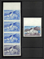France N°1311 Saint-Paul-de-Vence Alpes-Maritimes Essai (trial Color Proof) + Non Dentelé Imperf ** MNH - 1961-1970