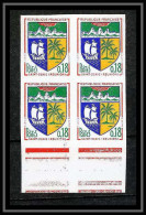 France N°1354A Armoirie De Ville Saint-Denis De La Réunion Bloc De 4 Non Dentelé ** MNH (Imperf) - 1961-1970