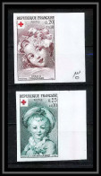 France N°1366/1367 Croix Rouge (red Cross) 1962 Non Dentelé ** MNH (Imperf) Fragonard Tableau (Painting) - 1961-1970