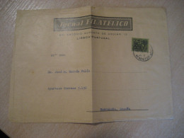LISBOA 1958 ? To Barcelona Spain Jornal Filatelico Cancel Folded Cover PORTUGAL - Brieven En Documenten